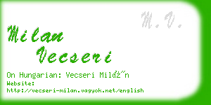 milan vecseri business card